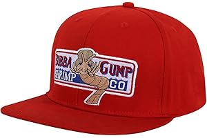 WYKBPX Adjustable Bubba Gump Baseball Cap Shrimp Co. Embroidered Hat (Red) (Flat Brimmed)