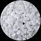 LAIDANLA White Jade 400pcs Natural Chip Stone Beads 5-8mm Healing Crystal Irregular Gemstones Drilled DIY Loose Rocks Bead Crystal for Bracelet Earrings Necklace Jewelry Making Crafting