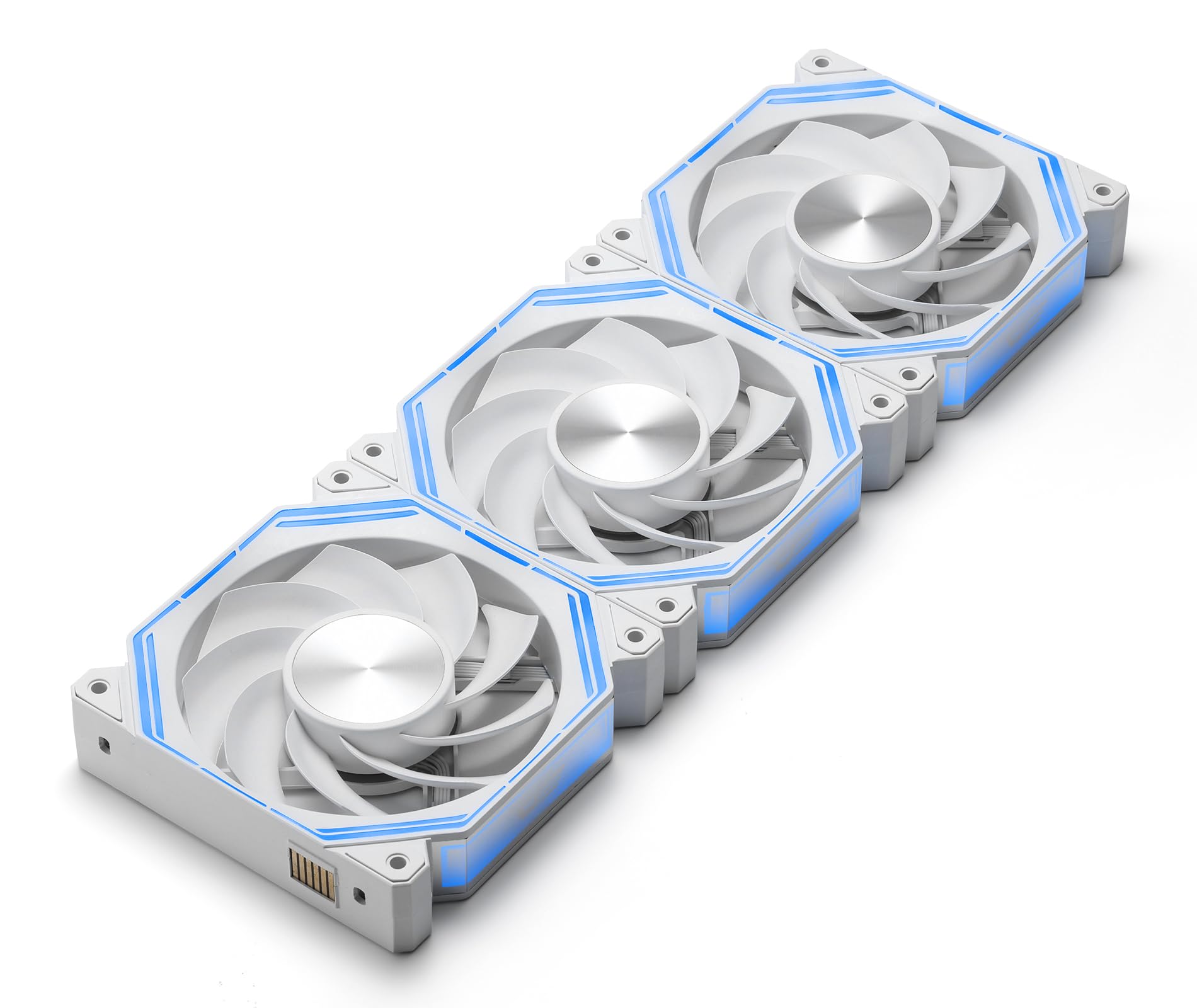 Photo 1 of darkFlash INF34 120MM PC Case Fan, Daisy-Chain, up to 2000RPM Cooling, 4-Pin PWM, ARGB CPU Cooling Computer Fan, 3 Pack (Reversed, White)