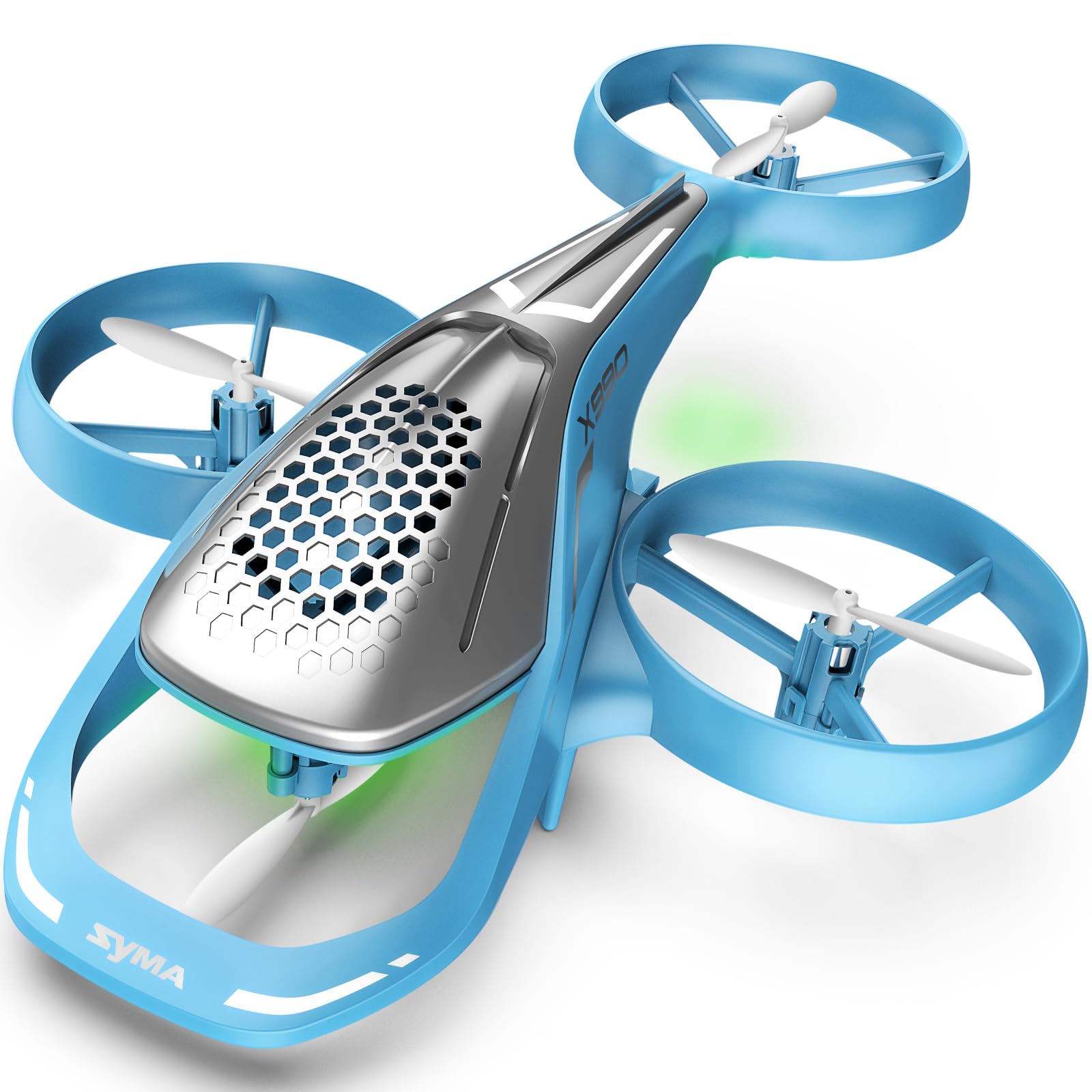 Photo 1 of SYMA Remote Control Helicopter, 2.4Ghz Aerobatic Drone with Altitude Hold, One Key Take Off/Landing, Headless Mode, LED Lights, Ideal Gift for Kids, Bule