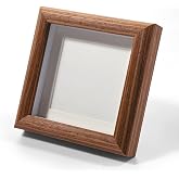 Alrhso 4x4 Shadow Box Picture Frame Small Shadow Box Frame Display Case Picture Frames Made of Solid Wood to Hang Memory Sports Memorabilia, Medals, Wedding, Pins, Awards, Tickets and Photos