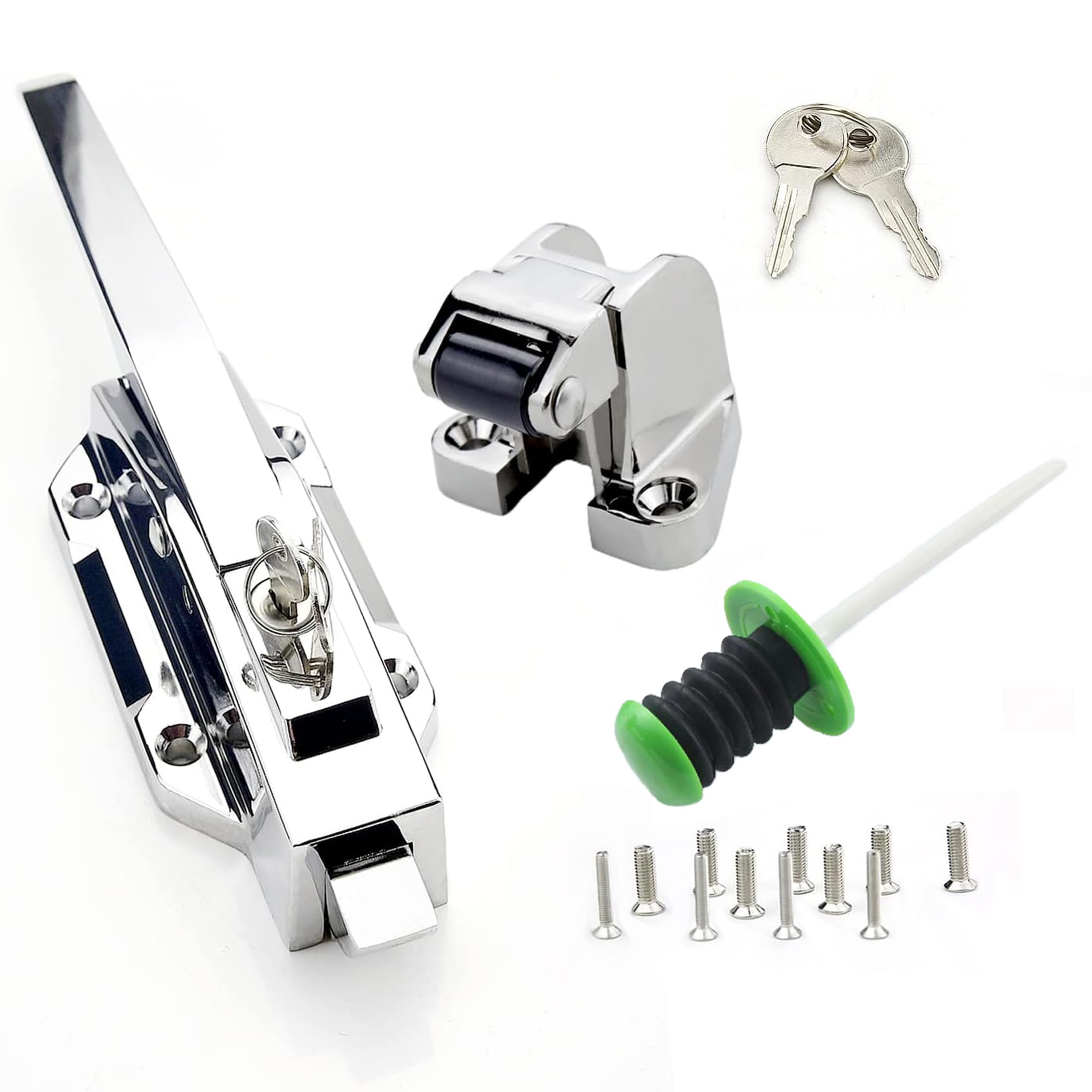View 1 of ***************FOR PARTS ONLY- Key slot broken***********
Adontze Walk in Cooler Door Handle,Freezer Door Handle, Freezer Door latches, Suitable for Freezer Door Locks, Oven Locks, Laboratory Door Locks, or Other Equipment (Base Height 1.8inch)