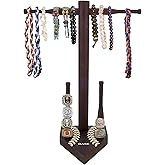 Wooden Baseball or Softball Drip Necklace Organizer Holder Championship Ring Display Holder Softball Ring Holders Gifts for Baseball Players and Lovers