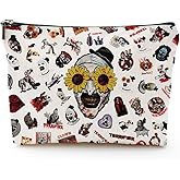 QualityLife Terrifier Movie Makeup Bag Horror Merch Movie Fans Gifts Movie Merchandise Makeup Zipper Pouch Bag For Horror Movie Lover for Halloween