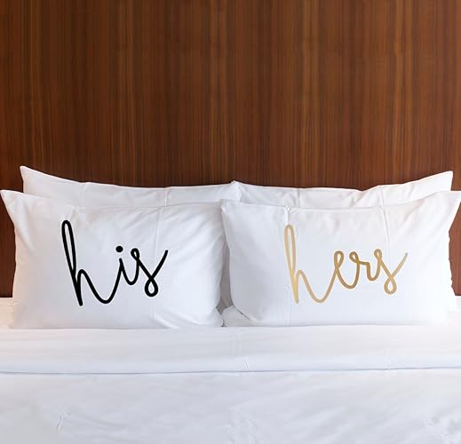 Amazon Com Pillowcase Set For Couples His Hers Pillowcases In