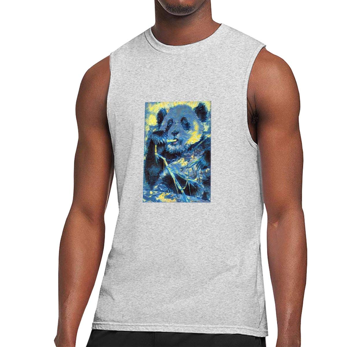 Wrestling Panda Graghic S For Sleeveless Gray X T Shirt