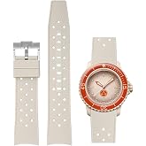 Niziruoup Strap for Blancpain Swatch Tropical Style 22mm Curved Soft Premium Silicone Rubber Replacement Band for Blancpain Swatch Fifty Fathoms Men Women, with Hex Spanner Tool Kit