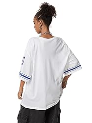 SOLY HUX Jersey Shirts for Women Oversized T-Shirt
