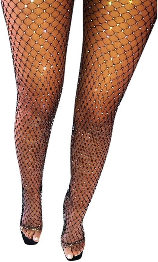 white fishnet leggings