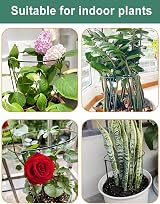 TOYPOPOR 10Pcs 10''x16'' Half Round Plant Support Stakes Garden Cage view 8