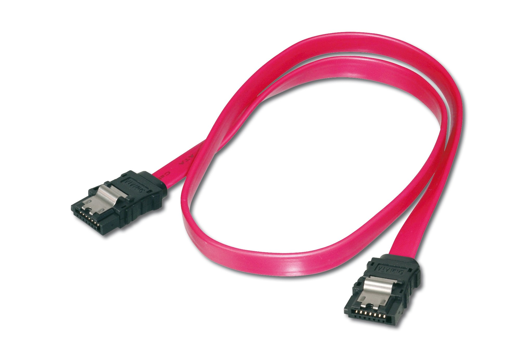 World of Data 45cm SATA II (Serial ATA 2) Cable (3Gb/s) ~ Straight to Straight ~ Latching Lock (Lead cannot become loose disconnect) ~ Male to Male (M-M)