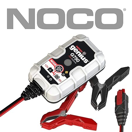 NOCO Genius G750EU 6V/12V .75A UltraSafe Intelligentes Batterieladegerät für Auto, Motorrad und Mehr