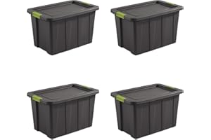 Sterilite 15273V04 30 Gallon/114 L Latching Tuff1 Tote (4 Pack)