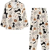 Ditosant Matching Pjs Women Pajamas Cute Pj Long Sleeve Sleepwear Soft Outfits Button Up Pajama 2 Piece Sets