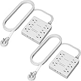 LIDER Outlet Extender with 6 Receptacles, USB-A and