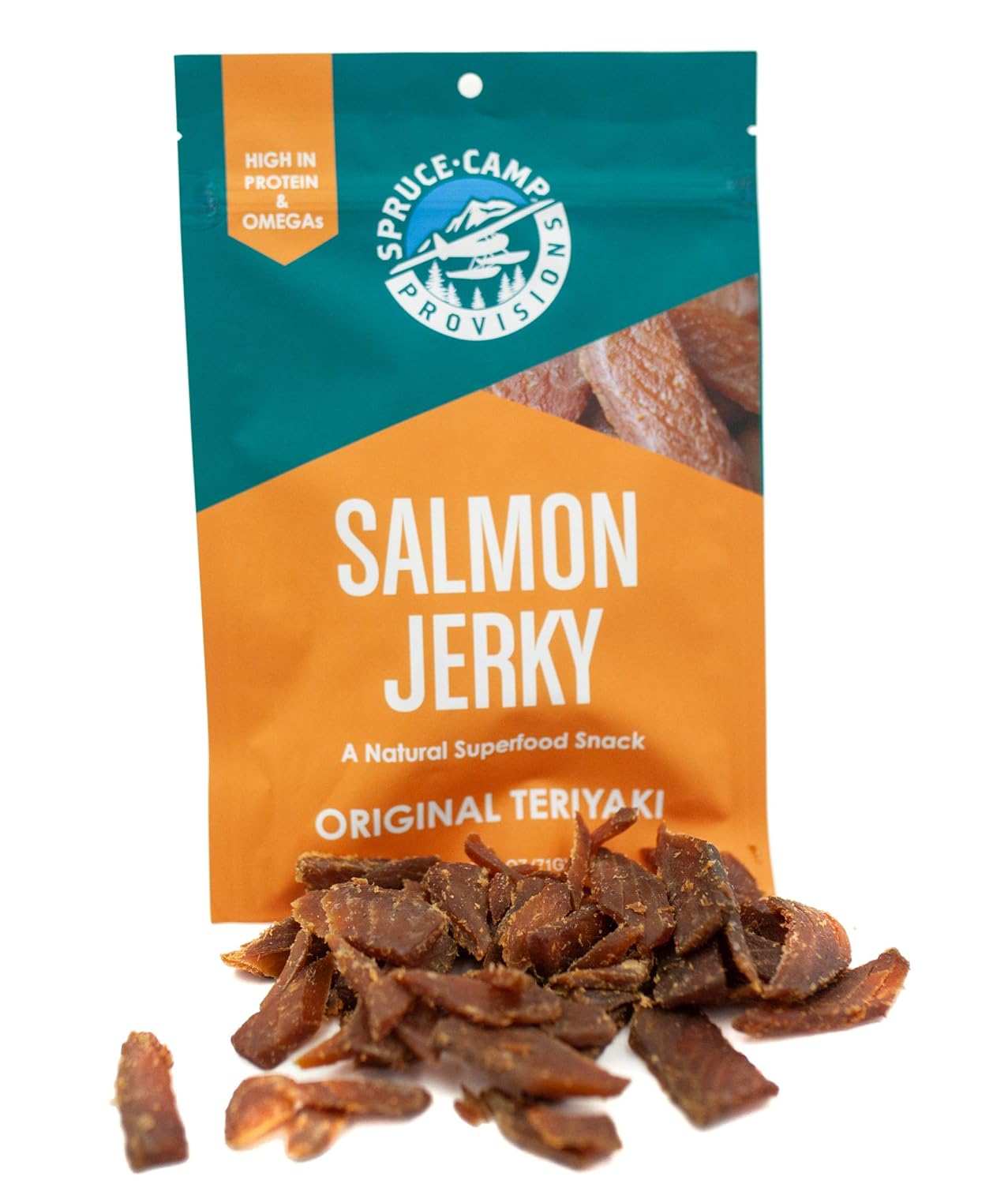 AllNatural Salmon Jerky Teriyaki Tender, Dried Salmon