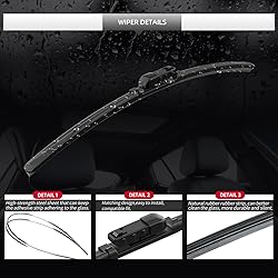 GARDIMU 3 Pcs Front and Rear Windshield Wiper