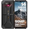 Ulefone Unlocked Rugged Phones, Armor X13 (12+64GB), 50MP Rear Camera, 24MP Night Vision Camera, Android 14 OS Rugged Smartphone, 6.52” Screen, 6320mAh, NFC, GPS, Dual 4G Mobile Phone- Black