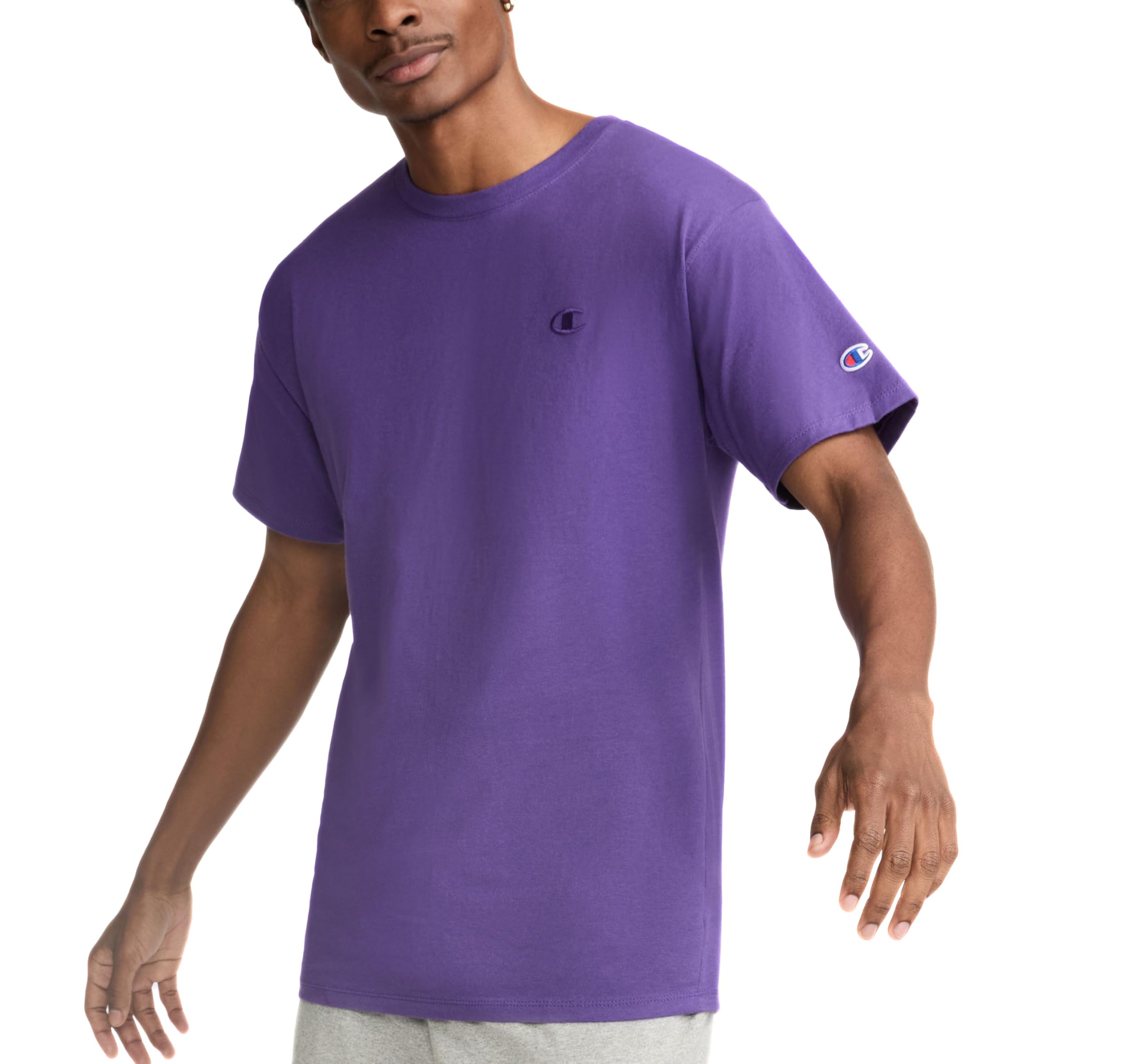 Photo 1 of Champion mens Classic Jersey Tee Shirt, Purple Pr, X-Large US