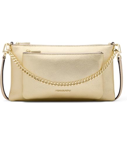 Michael Kors Cora Large Zip Pouchette Chain Shoulder Crossbody Bag
