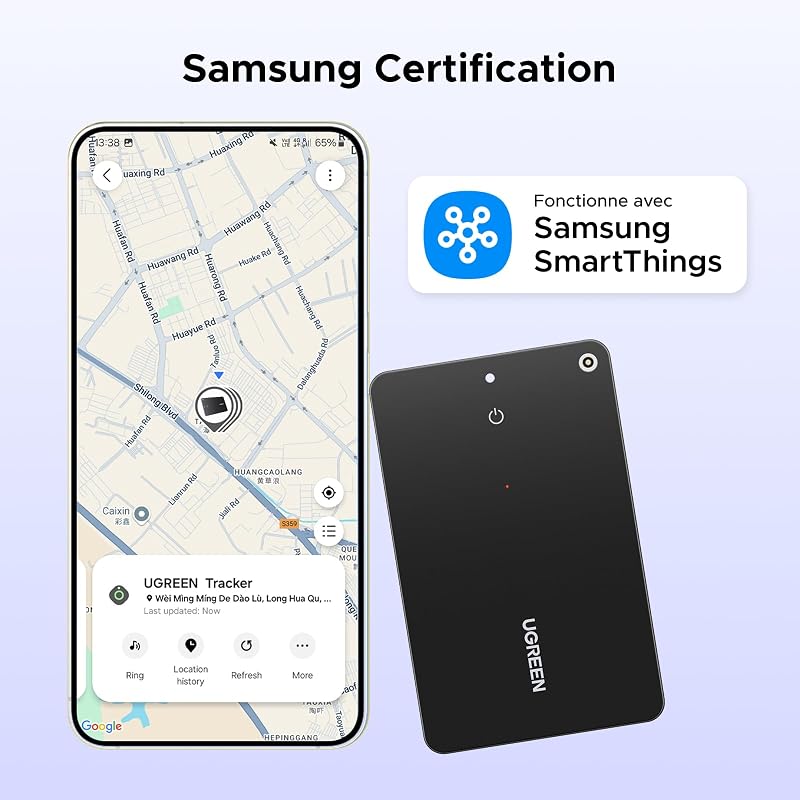 FineTrack Slim S Smart Tag Wallet Tracker Galaxy Uniquement