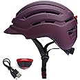 DAYGOCAGA Adult Bike Helmet for Men Women, Mountain Road Bicycle Helmet with USB Rechargeable Taillight