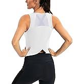 ICTIVE Workout Crop Tops for Women Yoga Cross Sleeveless Gym Mesh Back Running Tank Muscle Shirts