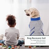 Kuoser Dog Surgery Recovery Suit Size L Grey Soft Cotton Spandex view 5