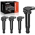 A-Premium Engine Ignition Coil Packs Compatible with Hyundai Accent Kia Rio Rio5 2006 2007 2008 2009 2010 2011 1.6L Compatibl