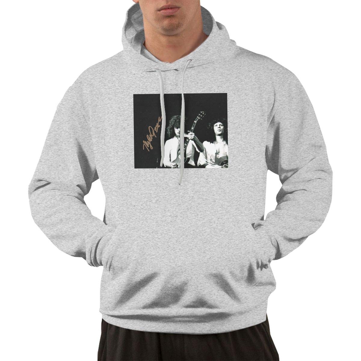 Erman Pullover Athletic Gray Print April Wine Cool Hooded Shirts With Pocket X