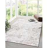 Unique Loom Eos Collection Area Rug - Borealis (7' 1" x 10' Rectangle Stone Gray/Ivory)