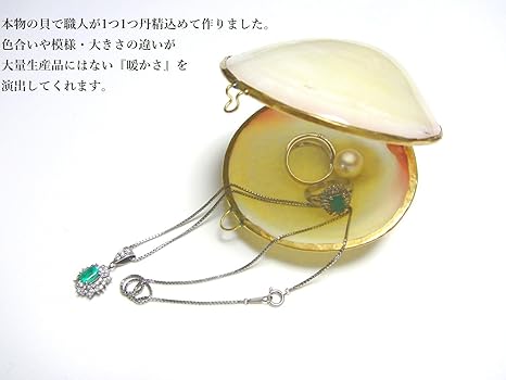 Amazon Co Jp Palero 手作り ハンドメイド シェル 貝 小物入れ アクセサリーケース ホーム キッチン