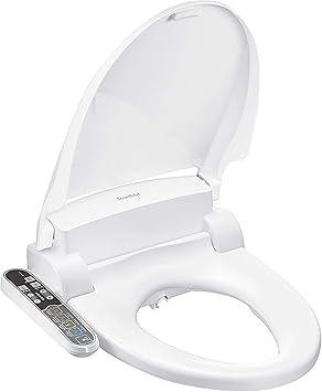 Smartbidet Sb 2000 Bidet Seat For Elongated Toilets Electronic Heated Toilet Seat With Warm Air Dryer And Temperature Controlled Wash Functions White Electronic Toilets Lids Amazon Com