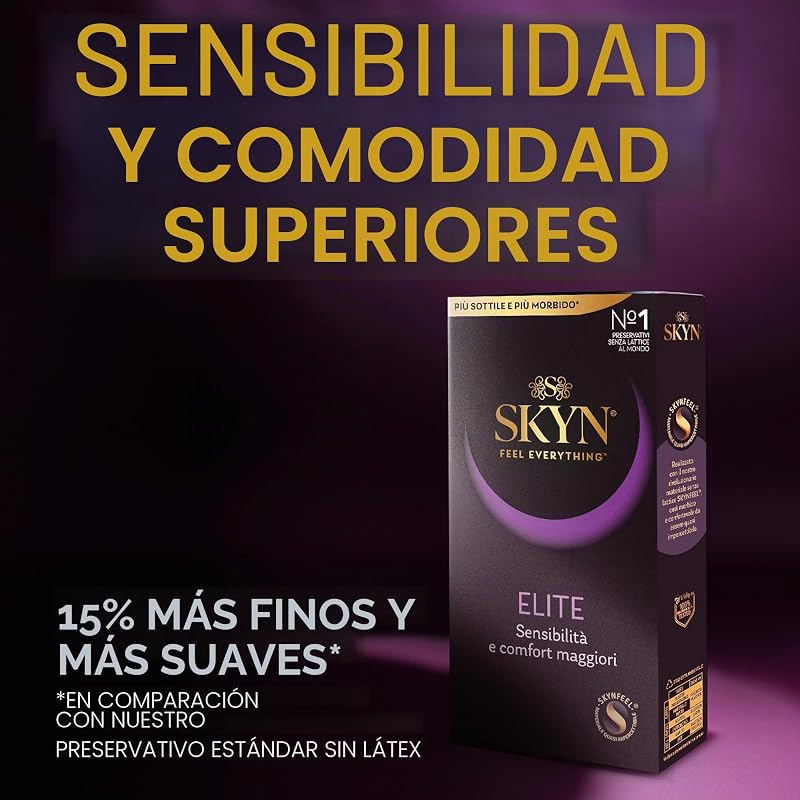 Elite – Preservativos sin látex de poliisopreno – ultrasuaves y ultrafinos, 22 unidades