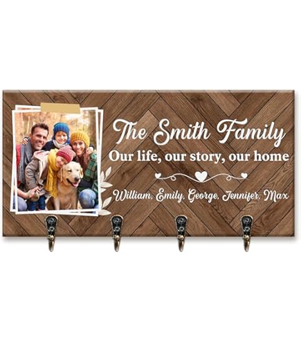 Customized Couple Names Key Hanger, Gift For