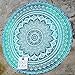Madhu International Mandala Round Tapestry, Hippie Tapestries, Tapestries, Wall Tapestries, Ombre Mandala Tapestries, Boho Tapestries, Tapestry, Beach Sheet (Green, 70 Inches Round Tapestry)