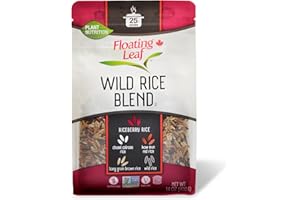 Floating Leaf Wild Rice Blend - 14 ounces, 1 count - Wild Rice Blend With Riceberry, Red Rice And Brown Rices - Gluten Free - Non GMO - All Natural - Vegan - Plant Based