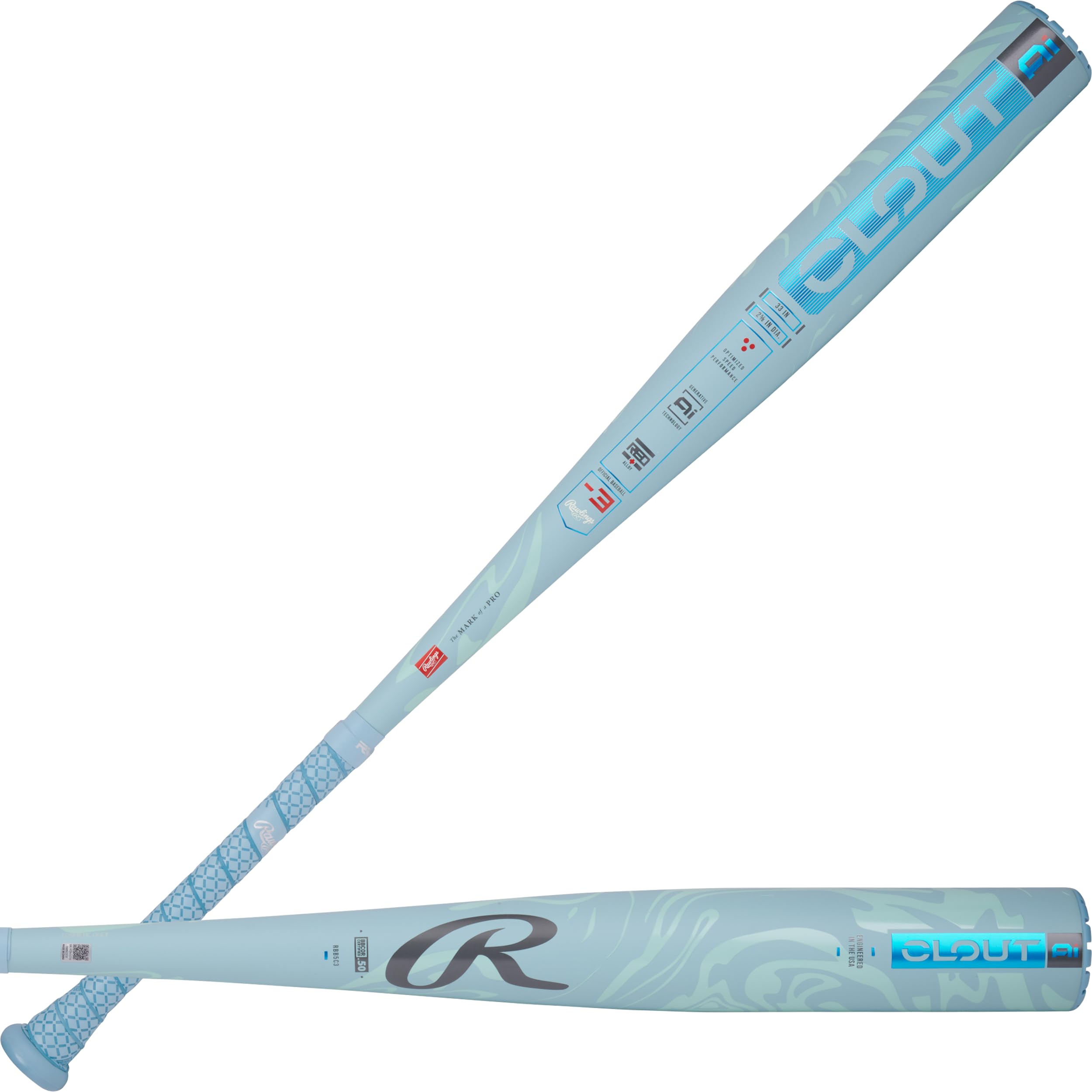 Photo 1 of Rawlings | Clout AI Baseball Bat | BBCOR | 33-inch | -3
