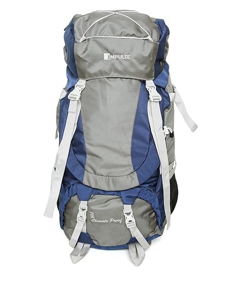 Impulse 80 Ltrs Blue Trekking Backpack (Challenger 80Ltr Blue)