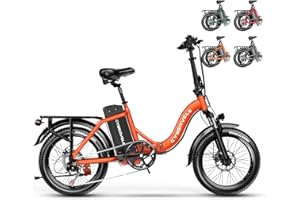 CBVELO 1000W Folding Electric Bike, 48V 20AH Large Removable Battery E Bike, 30+MPH, 80 Miles Max Range, 20" Fat Tire Electric Bike for Adults, Adult Electric Bicycles for Long Commutes