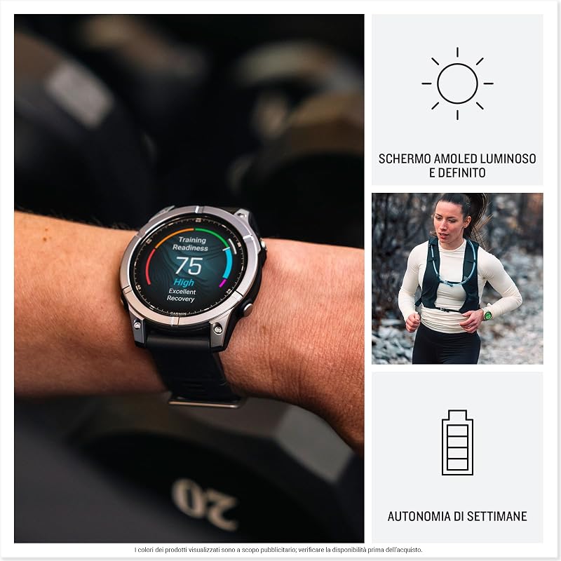 fēnix E, 47mm GPS smartwatch, Slate Grey & Black