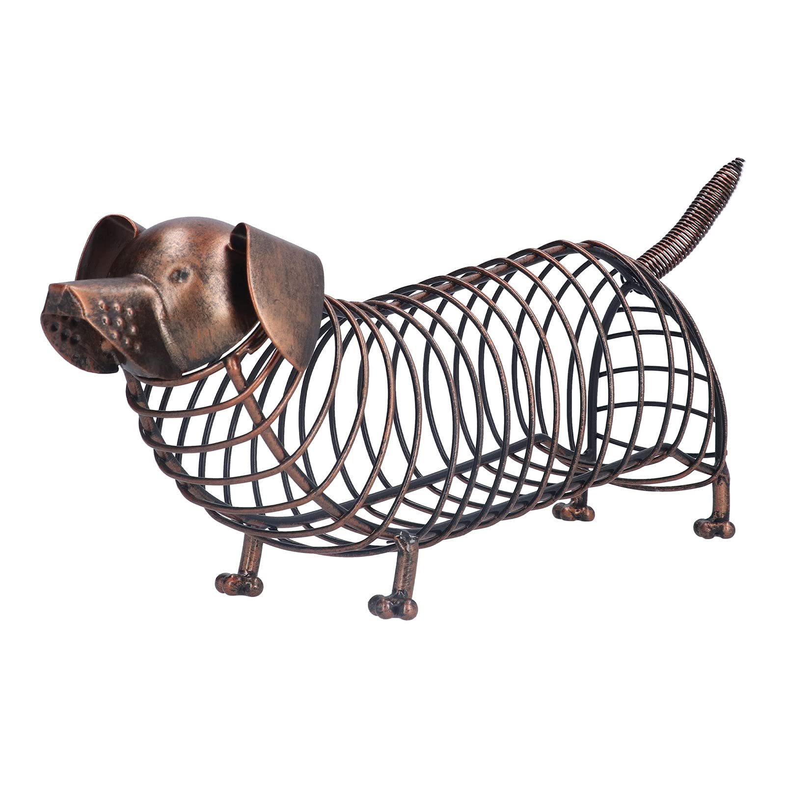Cyrank Metal Wine Cork Holder, Dachshund Shape Wine Cork Storage Tabletop Container Decorative Vino Storage Collector for Home Decor Wine Decor