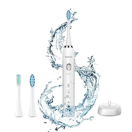 Elektrische Zahnbürste Schallzahnbürste mit Sonic Technologie 3 Aufsteckbürsten
