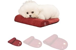 Whoopub Dog Bolster Pillow/Headrest for Small Dogs and Cats, Benefit for Cervical Vertebra, Easy to Carry When Traveling, wit