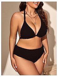 MakeMeChic Women's Plus Size 3 Piece Bikini Sets