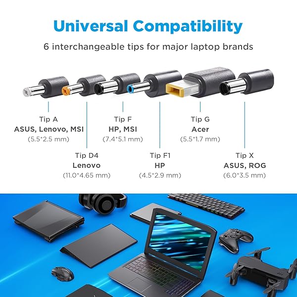 INNERGIE T18 (180G) 180W 150W UNIVERSAL GAMING LAPTOP CHARGER POWER ADAPTER FOR ACER ASUS ROG HP LENOVO MSI 100-240V AC INPUT 19.5V 9.23A DC OUTPUT POWER SUPPLY MADE BY DELTA ELECTRONICS