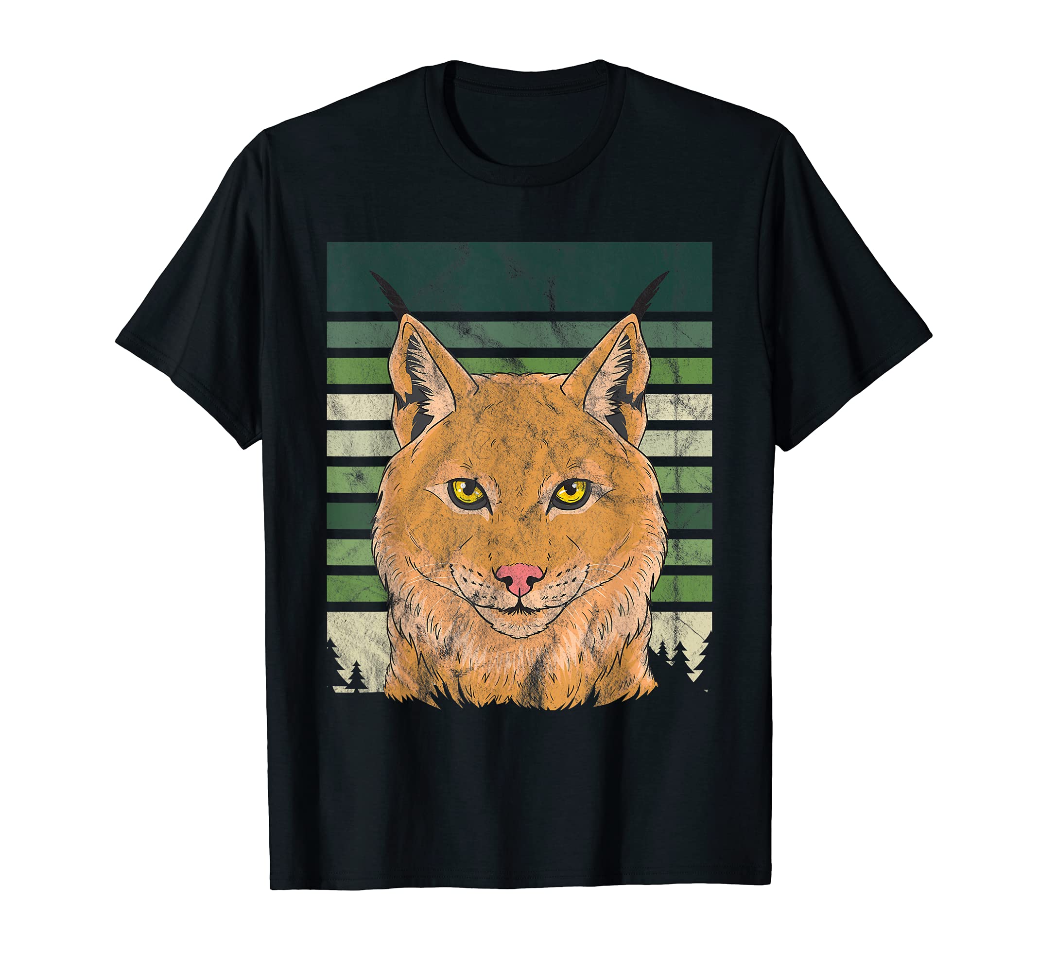 Vintage Lynx Wild Cat Forest Retro T-Shirt