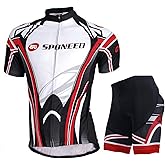 sponeed Cycling Jersey Short Sleeve Suits Men Bike Clothing Road Bicycle Shorts Padded Outfits