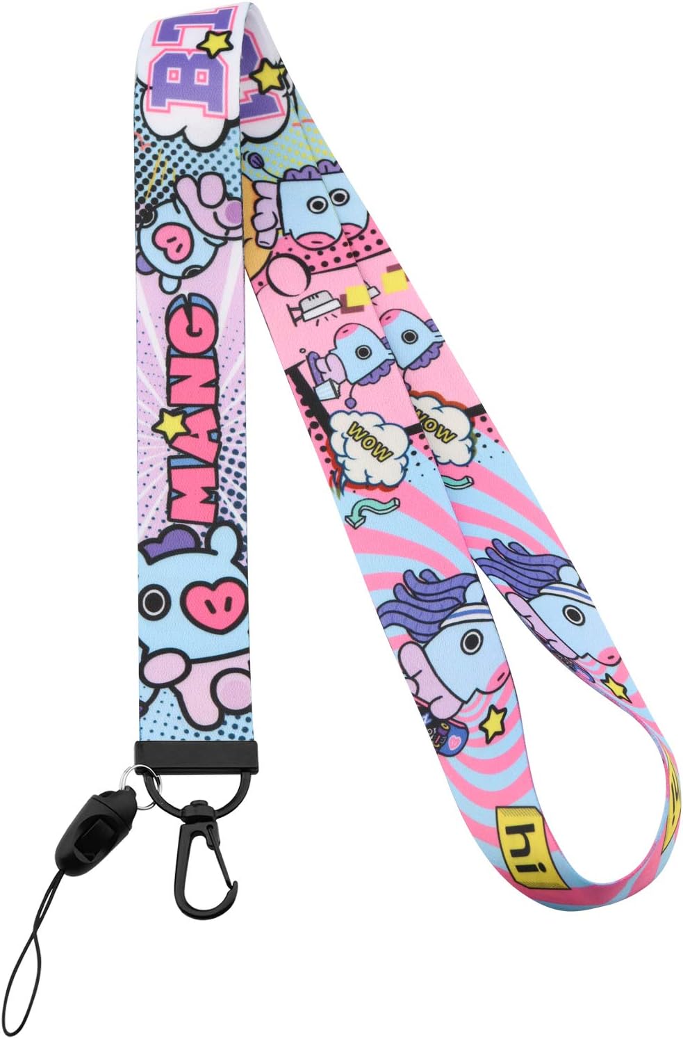 MYOSPARK Kpop BTS Lanyard Keychain ID Badge Holder BTS Korean Group