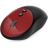 Jelly Comb Wireless Mouse, 2.4G Portable Optical Mice with USB Receiver, with Adjustable DPI, 5 Buttons for Notebook, PC, Laptop, Computer, Macbook - Black and Red